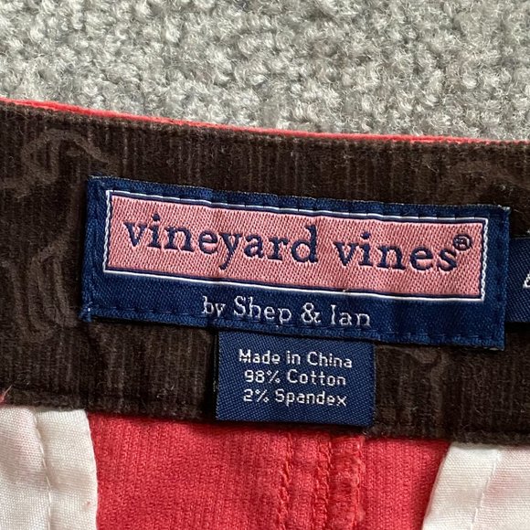 Vineyard Vines Red Fine Corduroy Nautical Theme Print Skirt NWOT - B - Picture 3 of 3